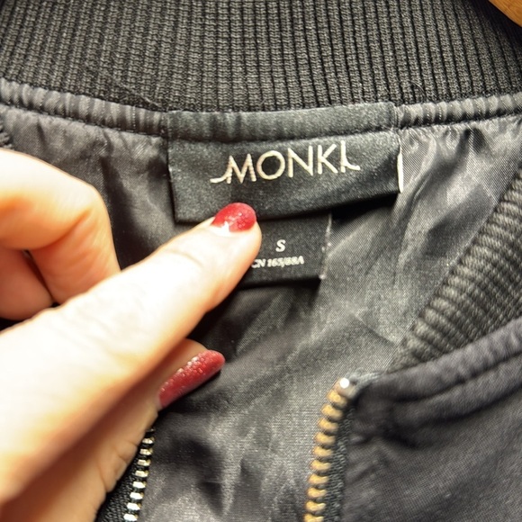 🏁 Monkl black jacket size small - Picture 9 of 10